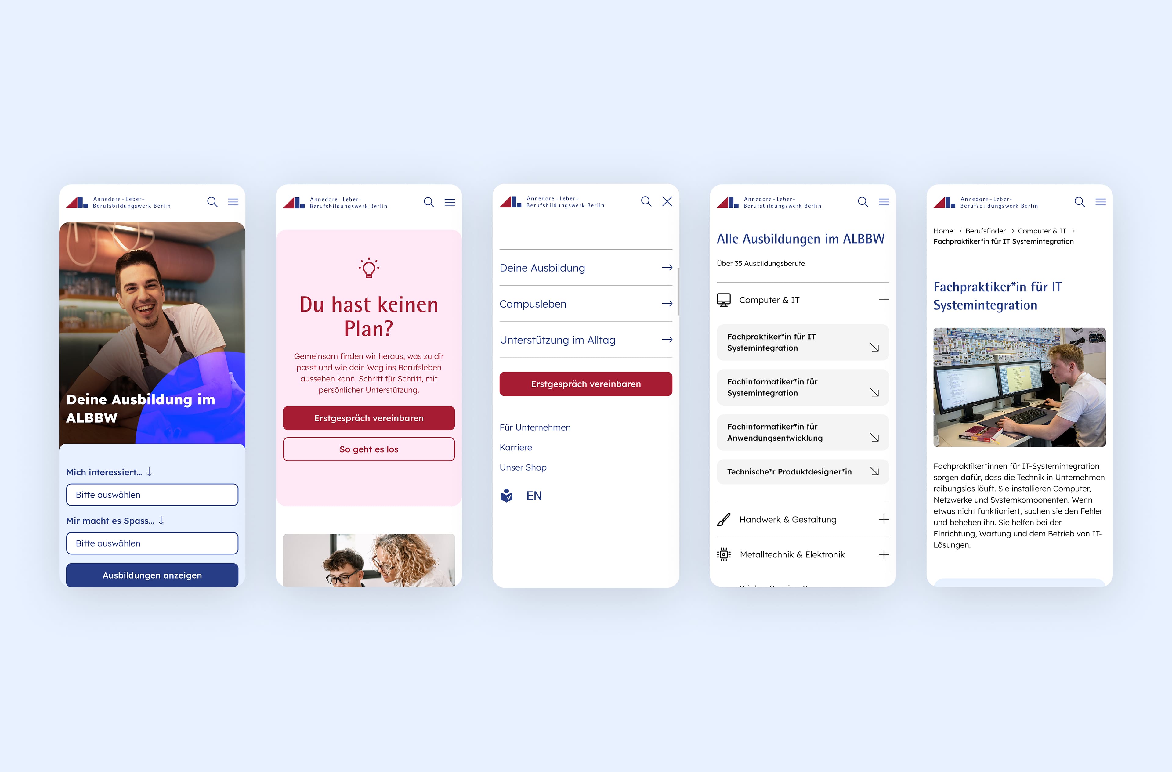Screenshots mobile Ansichten